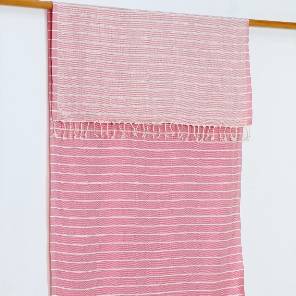 Pink Toros 100% Turkish Cotton Hammam Towel - Picture 2 of 3